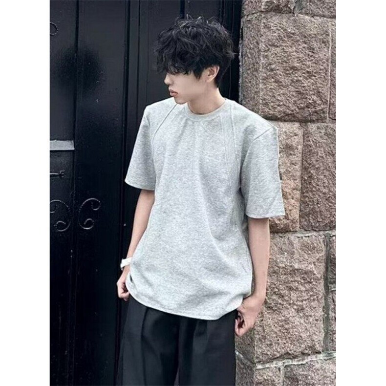 美式高街cleanfit短袖T恤男女宽松拼接t恤男夏季解构设计TJY60,男装T恤,星座1116A（原606A-3）