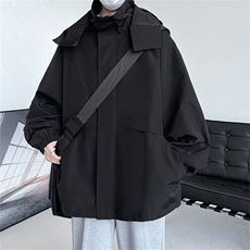 JK9086/P75春装新款个性可拆卸帽子外套男防风防水冲锋衣夹克男，男装夹克，电商A141