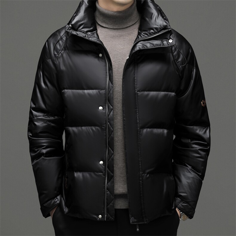 2023新款冬季男士加厚保暖连帽羽绒服男装中年商务休闲御寒外套,男装羽绒服,电商B212（原钱塘6029）