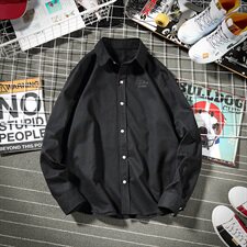 CS04秋季男士宽松日系大码休闲潮牌衬衫百搭男长袖衬衣，男装衬衫，电商B369（原A024）