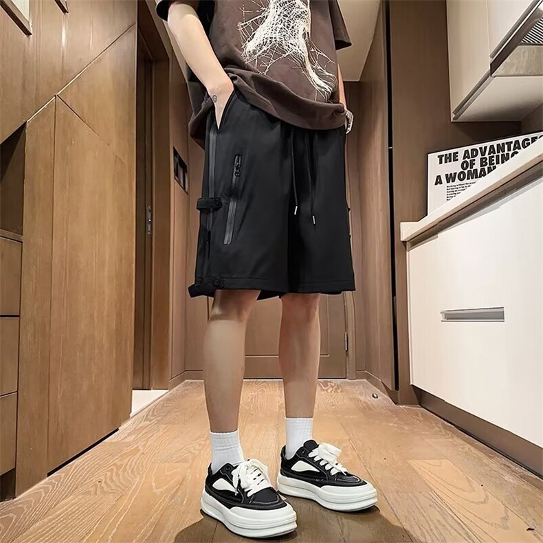 夏季冰丝透气宽松休闲工装短裤五分裤DK729p36,男装牛仔裤,星座1013