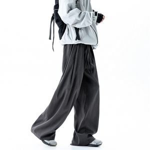 春季新款现货男女同款直筒弯刀休闲裤DSA157B-K2611-P45图片