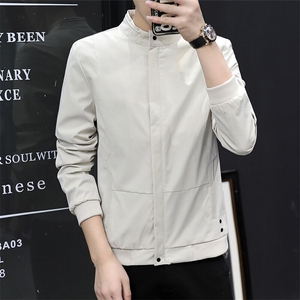 现货主推不断货男士立领简约百搭夹克外套上衣JK821P48图片