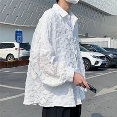 长袖衬衫男港风日系春季韩版潮流帅气衬衣C048P40，男装衬衫，星座1116-2