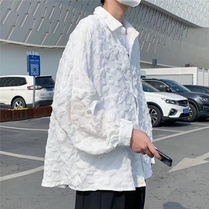 长袖衬衫男港风日系春季韩版潮流帅气衬衣C048P40图片