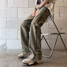 牛仔裤青春流行简约中腰慵懒潮流男时尚长裤夏季NK1497-P50，男装牛仔裤，星座1109-3