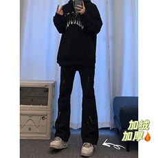 档口签约模特勿盗图高转化加绒秋冬牛仔裤现货，男装牛仔裤，星座310A-4