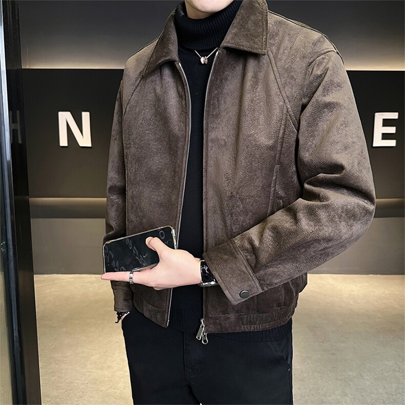 新标90绒有报告冬季男士翻领羽绒服短款夹克外套6693-P295，男装夹克，电商B328