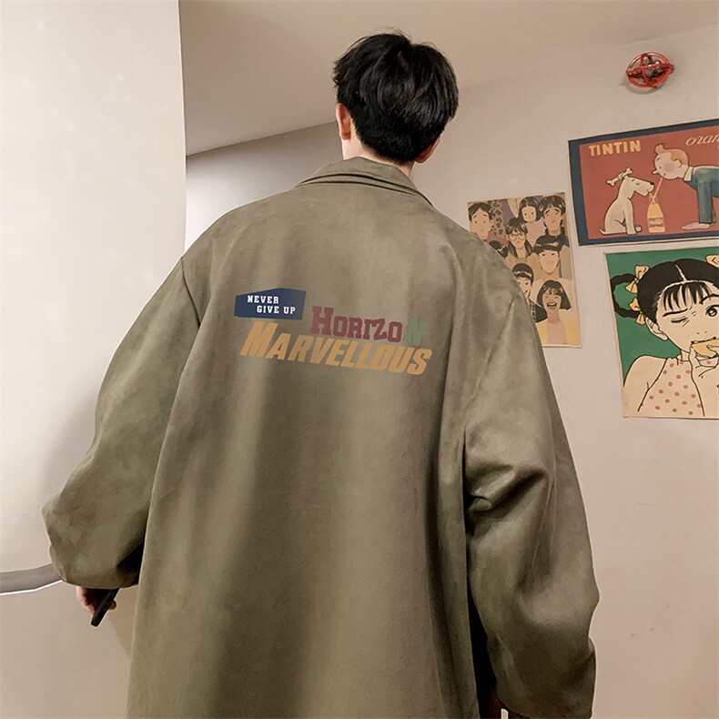 麂皮绒夹克男大码立领褂子外套JK85384-P68加绒款-P78,男装夹克,电商A040