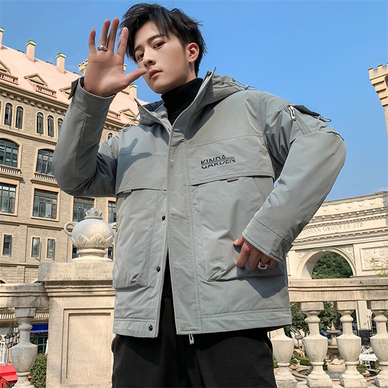 羽绒棉衣男中长款连帽羽绒服男含绒量80MY6606,男装棉衣,A067