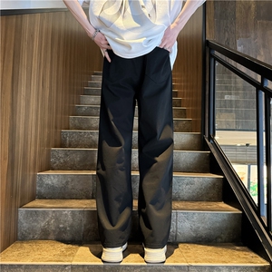 春夏复古休闲裤 男女情侣宽松直筒阔腿工装长裤XZ205-1-D1229 P50图片