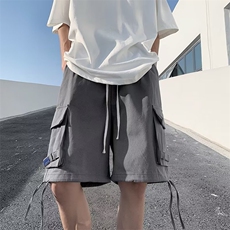 时尚潮牌夏季慵懒微弹中低腰五分裤休闲裤新款宽松型5233P40，男装休闲裤，星座410-2