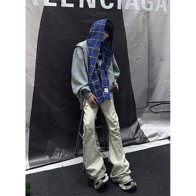 【有货】假两件格子拼接卫衣男款设计感连帽开衫外套JL97CC-特P68,男装卫衣,星座1007（原301D）