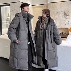 (网图)情侣长款羽绒服BT港风潮牌加厚连帽休闲313B-YJ921-P150，男装羽绒服，星座313B