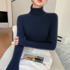 女士秋冬羊绒套衫高领长袖修身简约，女装羊绒衫，拓驰羊绒