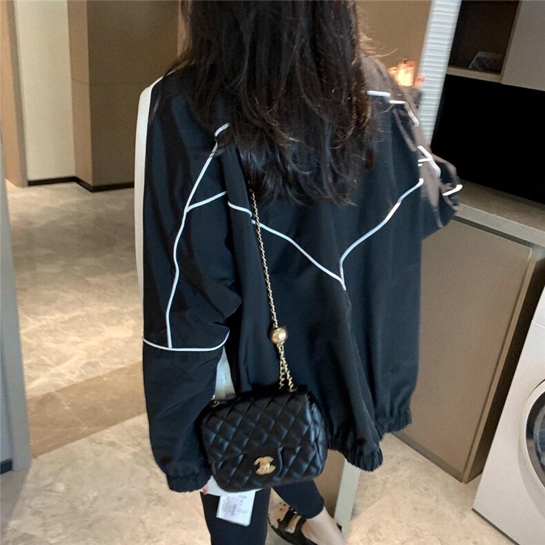 拼接棒球服西装，女装西装，XTZ style