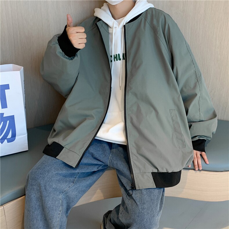 情侣潮大码宽松休闲多色光板夹克棒球服外套潮J7204 P30【特价】图片