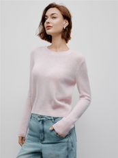 2025秋冬云朵感山羊绒女圆领宽松慵懒风套头山羊绒100%针织衫，女装羊绒衫，阿舍尔精品