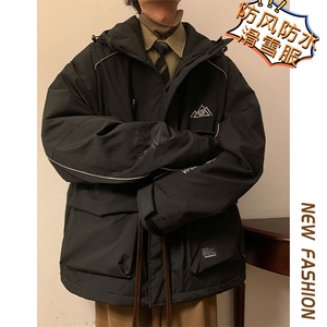 2025冬季防水防风青少年滑雪服男反光条加厚保暖中性外套M69-P170图片