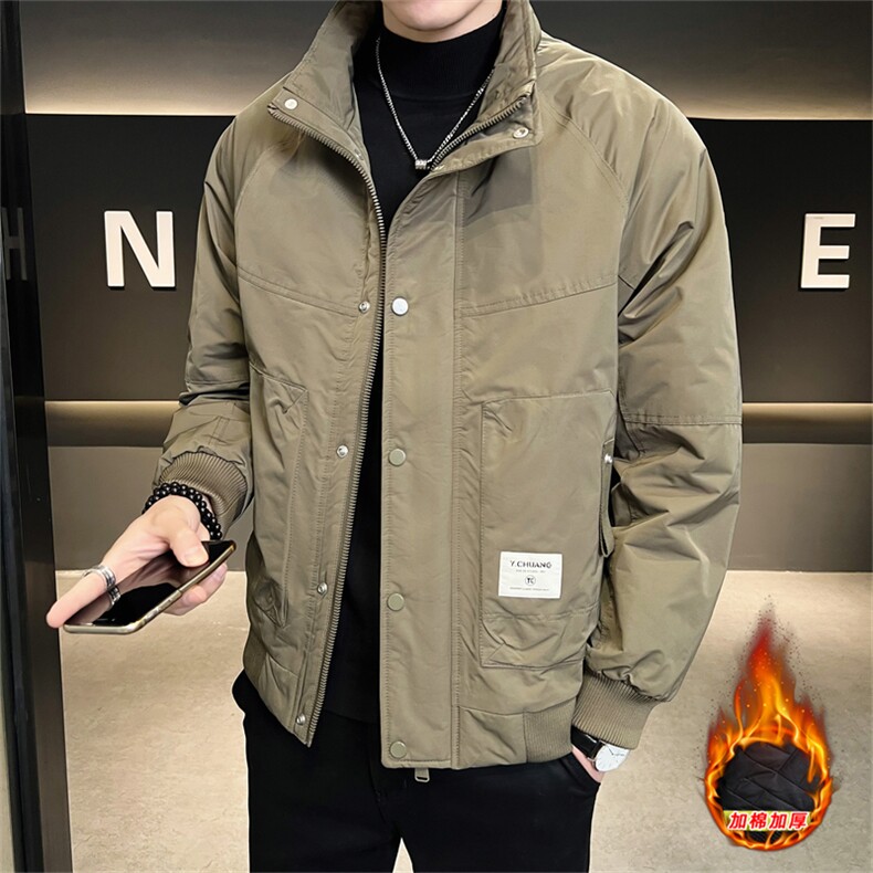 数据精品店主风二棉秋冬加棉加厚保暖棉衣立领青年夹克外套,男装夹克,电商A225