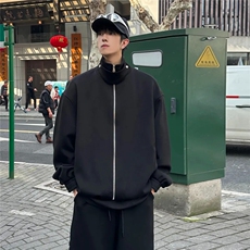 高质量华棉加绒加厚卫衣设计休闲外套男潮牌WY8892，女装短外套，星座516A