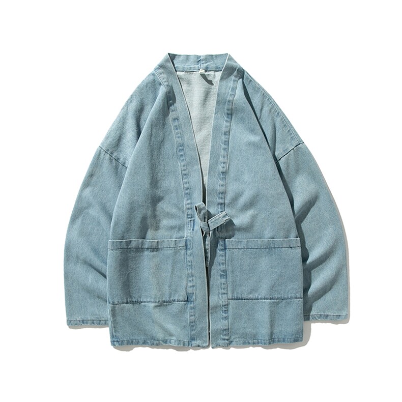 20秋冬大码汉服开衫道袍外套风日系和风男女情侣牛仔 F16/P75图片