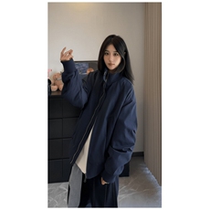 冬季美拉德立领飞行夹克廓形高街棒球服加棉加厚外套JKD5，男装夹克，星座516A