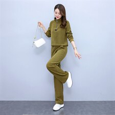 今年流行卫衣套装春秋装2025年新款女装时尚休闲洋气裤子两件套潮，女装套装/套裙，梦依杭