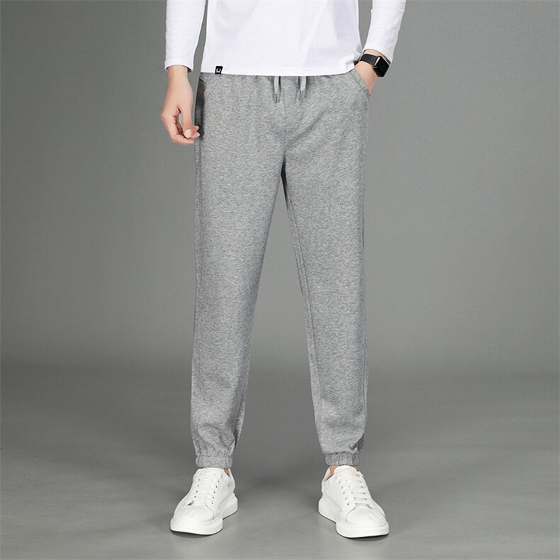 薄款潮牌宽松百搭卫裤子男士抽绳灰色运动裤冰感束脚休闲长裤P73，男装休闲裤，钱塘6003A(原)4033A