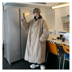 MH03-P145韩系慵懒风长款绒面棉服加厚保暖棉衣外套男，男装棉衣，星座1501-3
