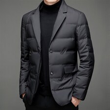BAMJ-6037钱塘2020-2中年男士秋冬季厚款羽绒服休闲简约外套P173，男装羽绒服，钱塘207-2