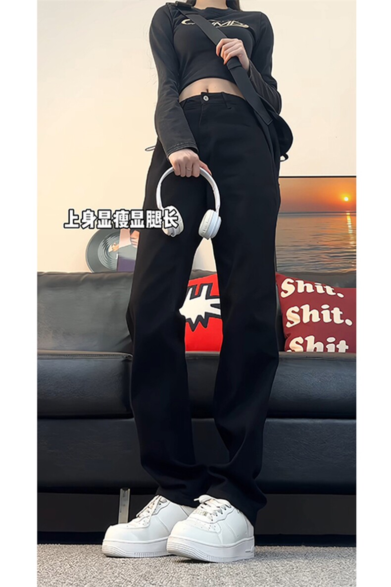 现货S-3XL加大码纯色直筒弹力牛仔裤310A-2BK309P55控78,男装牛仔裤,星座310A-2