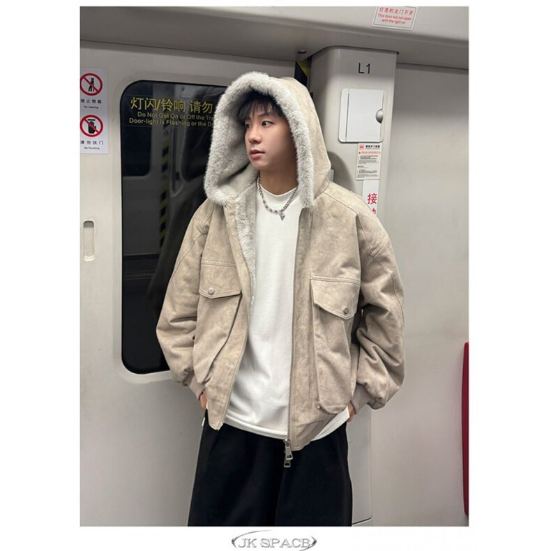 网图大理石座山雕棉服男美式cleanfit加绒连帽外套MY81848-特P105图片