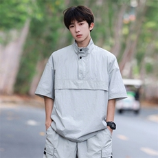 2025夏季新款冰丝POLO衫翻领翻晒短袖T恤T0066-P40，男装Polo衫，星座109