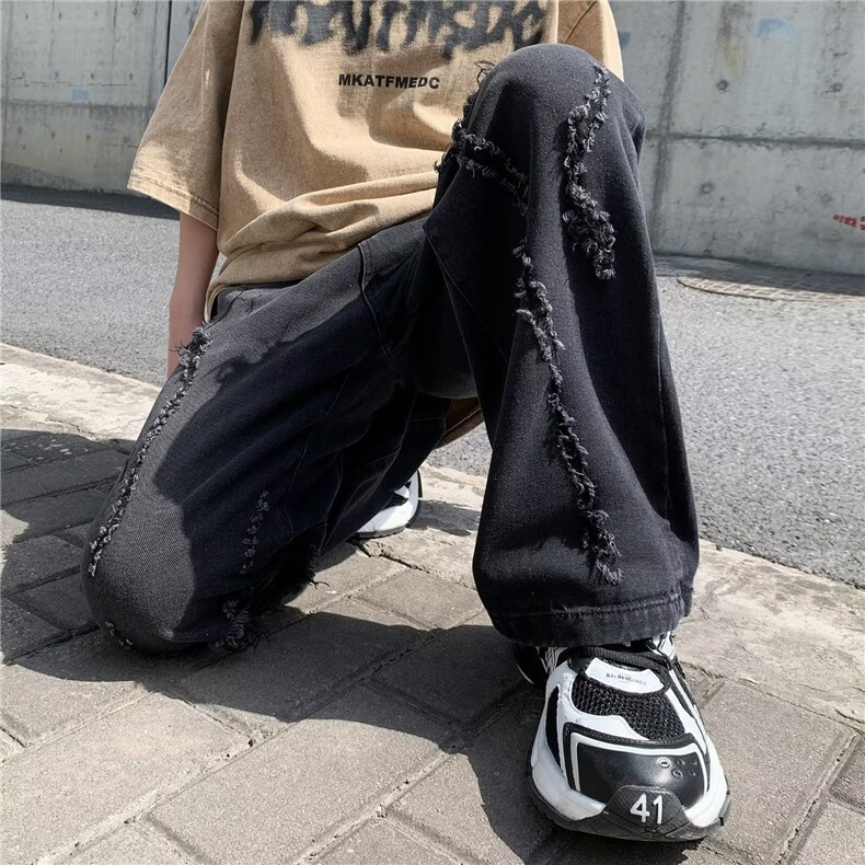 青春流行ins男直筒水洗牛仔裤NX42P48,男装牛仔裤,星座1116-2