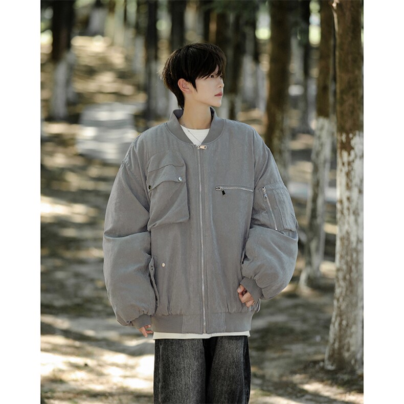 F596P103飞行员夹克棉服外套男冬季加厚潮牌宽松情侣工装,男装夹克,星座512-6