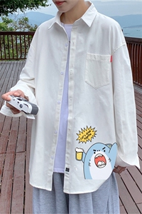 春季长袖衬衫男宽松港风衬衣男外套男CSCS274-P35图片