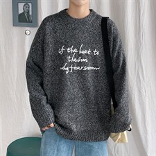 ！2023秋冬男士加厚圆领毛衣学生保暖针织衫简约上衣M202P45，男装针织衫/毛衣，电商B220