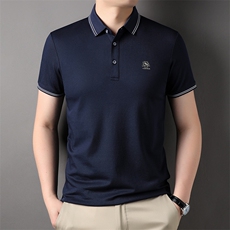 2023新款男士短袖t恤衣服polo衫夏季体恤商务中年翻领打底衫上衣，男装T恤，电商B212（原钱塘6029）