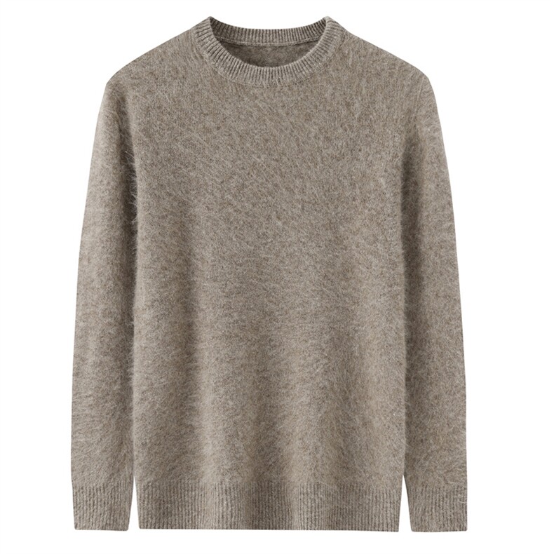 2025年秋季时尚百搭通勤简约休闲男士圆领羊毛衫，男装羊毛衫，暮绒羊羊绒