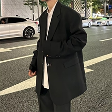秋季青春流行男夹克文艺潮金属纽扣西服夹克外套W130P75，男装夹克，星座1116-2