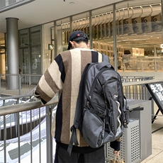 条纹V领针织衫上衣男秋冬季韩版宽松撞色套头长袖毛衣MY6004-P55，男装针织衫/毛衣，星座308B-1