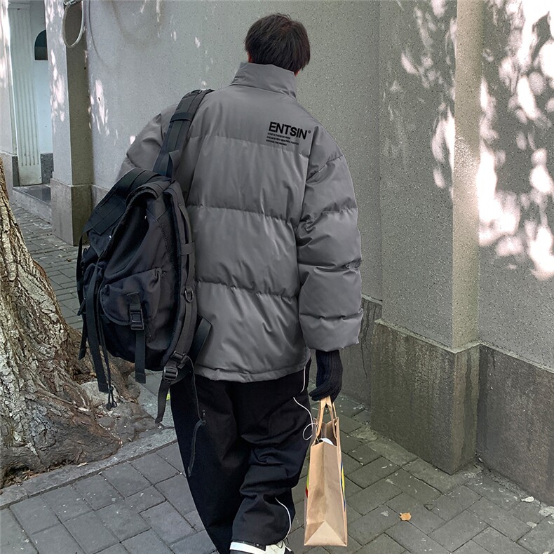 港风街景时尚字母印花休闲立领棉衣A247-MY62039特批65控99,男装棉衣,电商A247
