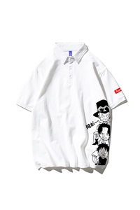 T恤潮流圆领男港风印花2024夏新款POLO衫时尚DS-B299-ZY413批35图片