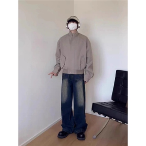 美式复古飞行员夹克男秋季cleanfit宽松休闲百搭外套潮WL3577-P69图片