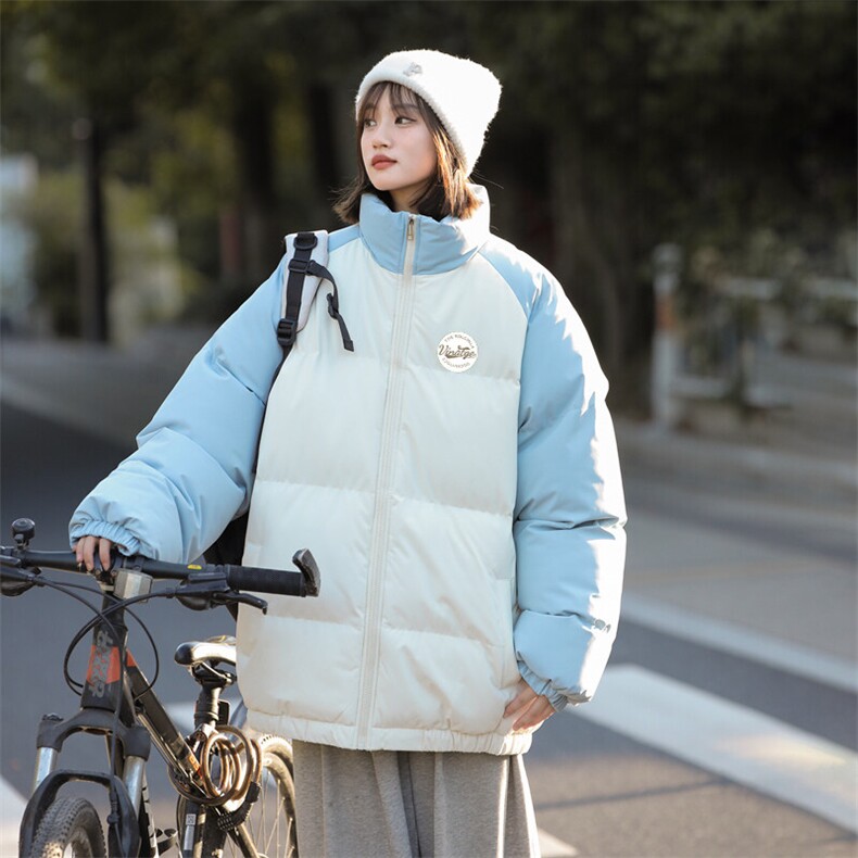 现货抖音得物可供视频三防加厚羽绒拼接棉衣外套面包棉服86627,男装棉衣,电商A486