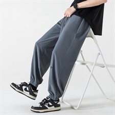 2023夏款无影墙冰丝薄款垂感男透气贴标束脚休闲九分裤K23697-P35，男装休闲裤，电商A082