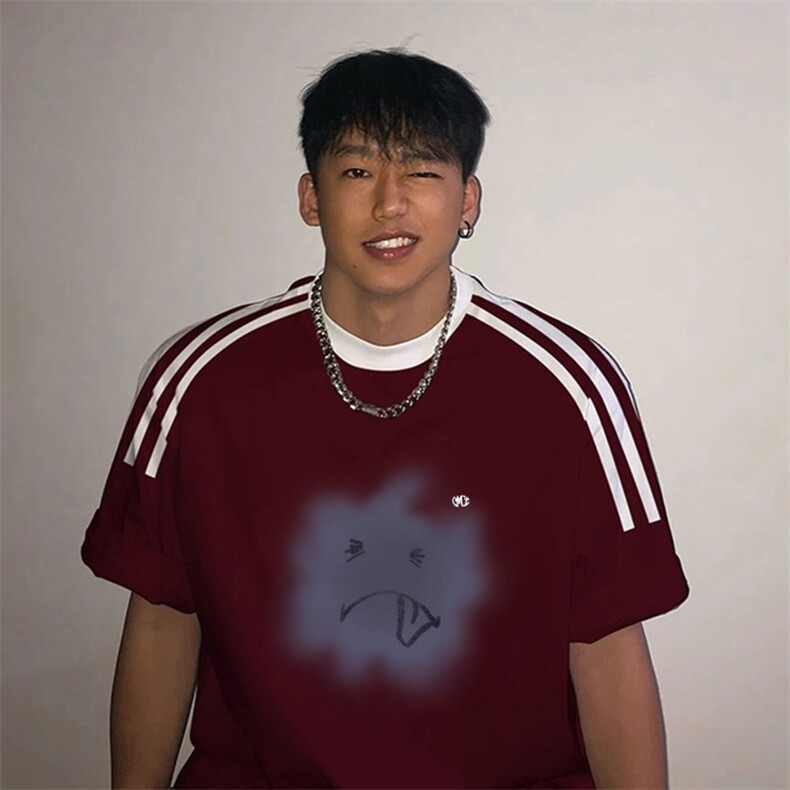 夏季美式高街重磅纯棉三条杠织带撞色男女短袖T恤ZD530-特P30,男装T恤,电商A486
