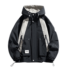 秋季超大码L-8XL户外休闲时尚拼接连帽夹克外套男，男装夹克，星座209