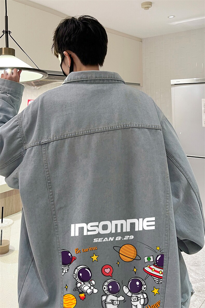 牛仔夹克男大码牛仔外套男茄克NJ77228-P60加绒款-P75,男装夹克,电商A040